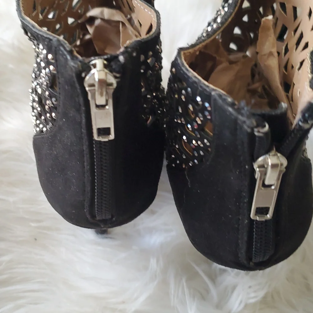 Zigi soho black studded open toe bootie size 7.5 - Picture 10 of 17